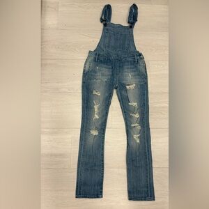 Black Orchid Distressed Blue Women's Overalls